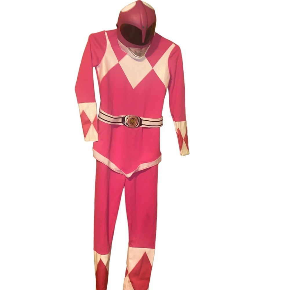 PINK Ranger Mighty Morphin Power Rangers Halloween Girls Costume Large 10/12 - Picture 2 of 9